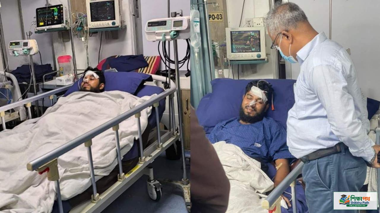 অসুস্থ অফিস সহকারীর পাশে চুয়েট উপাচার্য: হাসপাতালে খোঁজখবর