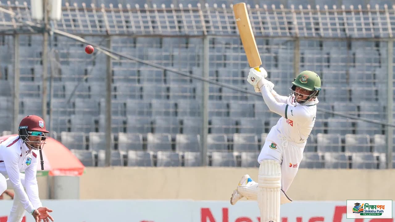 ওয়েস্ট ইন্ডিজের বিপক্ষে ঢাকা টেস্ট: প্রথম সেশনে বাংলাদেশের ৯৬ রান, ২ উইকেট পতন