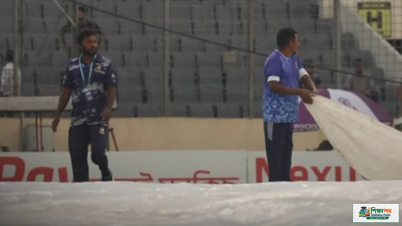 বৃষ্টি ও আলোকস্বল্পতায় ঢাকা টেস্টের চতুর্থ দিনের খেলা বন্ধ, নাঈম অপরাজিত ৪৯ রানে
